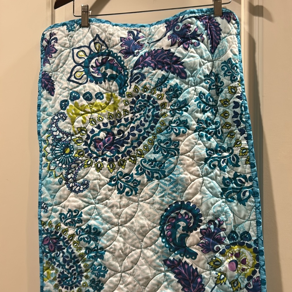 VCNY Home King Quilted Floral Boho Pillow Shams case Set of 2 Teal Floral Padded